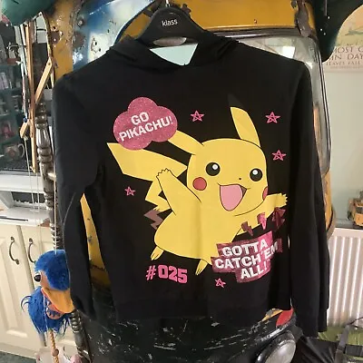 Buy Girls  Pokemon Pikachu Long Sleeve Hoodie - Size 13-14 • 9.99£