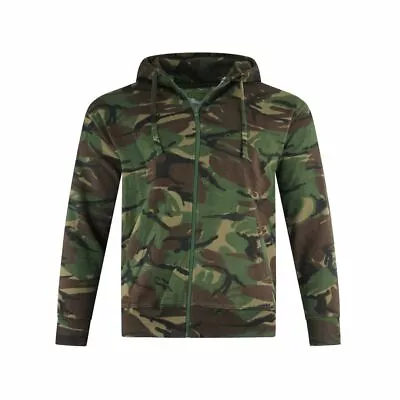 Buy Camo Full Zip Hoodie Hooded Camouflage Jacket Pockets S - 5XL Adults Mens • 21.25£
