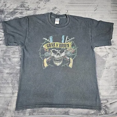 Buy Guns N Roses Shirt Adult Large Black 2008 Y2K GNR Skull Print Top • 29.97£