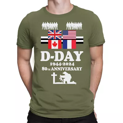 Buy D-Day 80th Anniversary Mens T-Shirt UK Remembrance Military WW2 Unisex Tee Top • 9.99£
