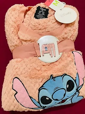 Buy Disney Stitch Primark Cuddly Fleece Pajama PJs Ladies Set • 22£