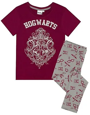 Buy Harry Potter Pyjamas Hogwarts Crest Glitter Print Size 5 - 6 Girls • 7.95£