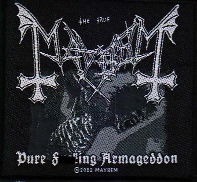 Buy Mayhem Pure F***ing Armageddon Patch Official Black Metal Band Merch • 5.58£