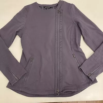 Buy Athleta Jacket Womens Large Tall Purple Cotton Blend Moto Jacket • 28.34£