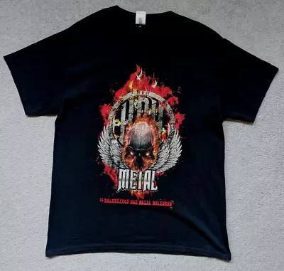 Buy BNWOT HRH Metal  St Valentines Day Metal Meltdown  Size Large Black T-shirt  • 10.99£