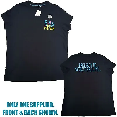 Buy Disney George Property Of Monsters Inc T-Shirt Ladies UK 16 Mike & Sully Black • 14.99£