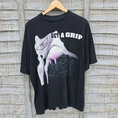 Buy Vintage 90s Aerosmith Band T Shirt Get A Grip Tour Mens Large. 1993 • 149.99£
