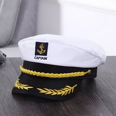 Buy Adult Captain Anchor Sailor Hat Navy Fancy Dress Yacht Costume Marine Sea Cap • 7.79£