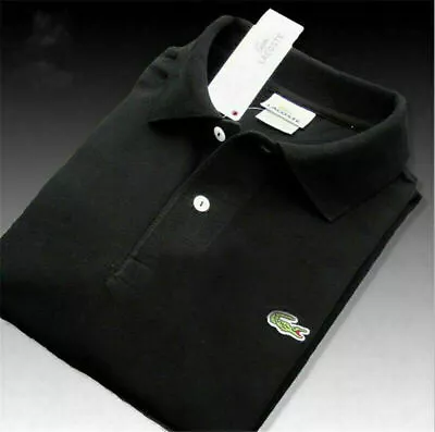 Buy Men's Lacoste2 Mesh Poloshirt Classic Fit Button Down Long Sleeve T-shirt Top • 24.99£