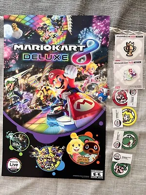 Buy Nintendo Live Pax 2023 Mario Kart Deluxe 8 Poster And Pins Patch Bundle Merch • 67.20£