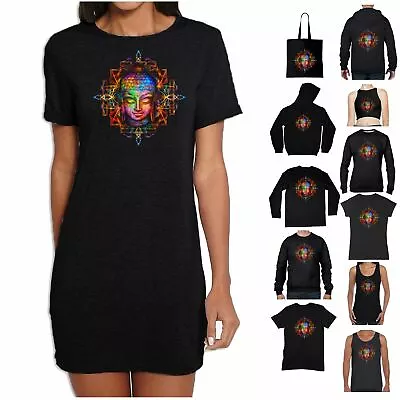 Buy Electric Buddha Psychedelic T Shirt - Trippy Boho Hipster Buddhist Yoga • 12.95£