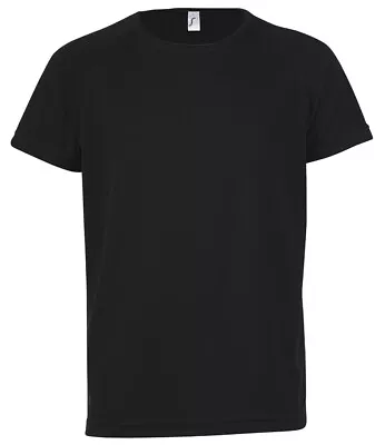 Buy Kids Sporty Plain T-Shirt - Sol's 100% Polyester Children's Tee - Breathable • 2.94£