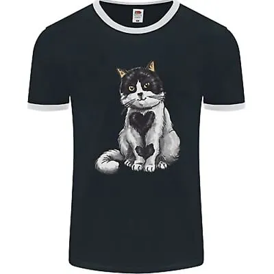 Buy I Love Cats Cute Kitten Mens Ringer T-Shirt FotL • 12.49£