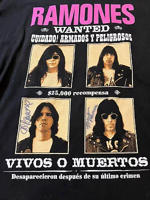 Buy VTG 90's Ramones Adios Amigos  Tour T-Shirt. Size Xl Dates On Back SIGNED BY 2 • 472.53£