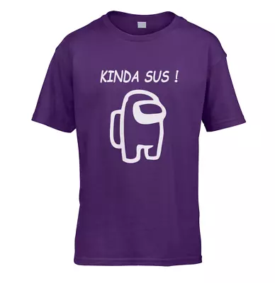 Buy Kinda Sus Kids T-Shirt (Pick Colour And Size) Gift Present Space Game Impostor • 15.25£