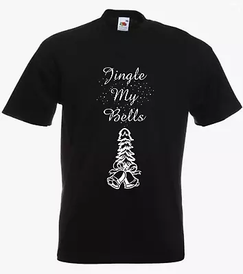 Buy Jingle My Bells Christmas T-Shirt - Large Black Crew Neck TShirt • 14.99£