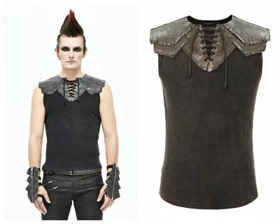 Buy Fashion Men Tops Gothic Steampunk Steam Rock Heavy Metal Short Sleeve T Shirts • 36.17£