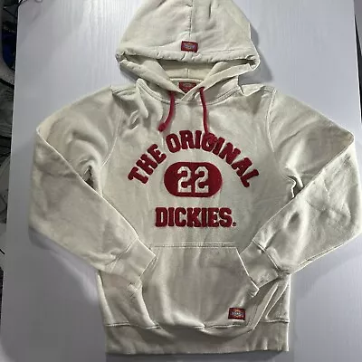 Buy The Original Dickies 22 Hoodie Sweatshirt White Size Extra Small XS Red Logo • 19.99£