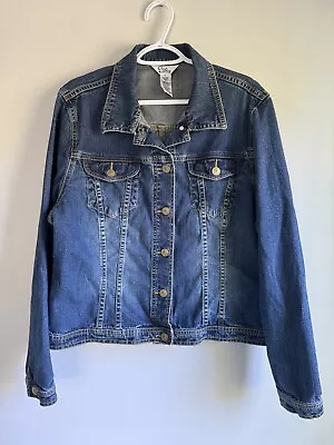 Buy Lilly Pulitzer Denim Jean Jacket Gold Buttons Women's Size XL • 61.71£