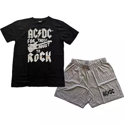 Buy AC/DC Unisex Summer Pyjamas: FTATR Guitar OFFICIAL NEW  • 11.95£