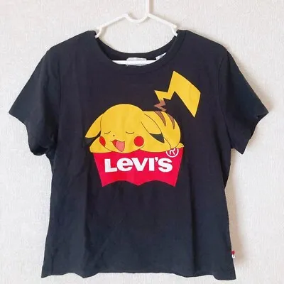 Buy JAPAN ANIME POKEMON T-SHIRT LEVI'S × POKEMON Collabo Cloth Shirt PIKACHU Size M • 66.51£