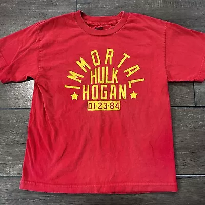 Buy WWF WWE Hulk Hogan Immortal 1984 Shirt Hulkamania WCW RARE - Youth L / Men’s S • 18.33£