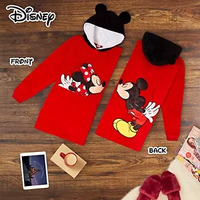 Buy Disney Women's Hoodies, Oversized Blanket Hoodie, Minnie And Mickey Gifts (Red) • 28.89£