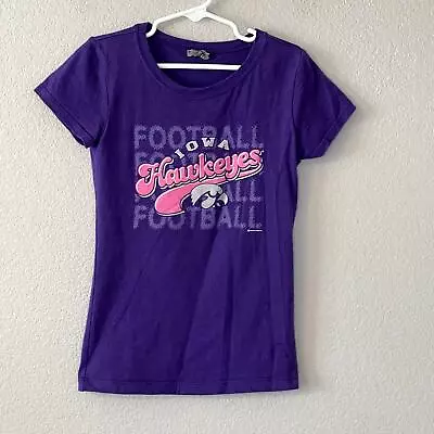 Buy Girls University Of Iowa Hawkeyes Football Shirt Purple Size Small • 6.31£