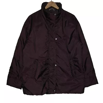 Buy M&S Jacket Coat Puffer Padded High Collar Short, Purple, UK 16 • 19.90£