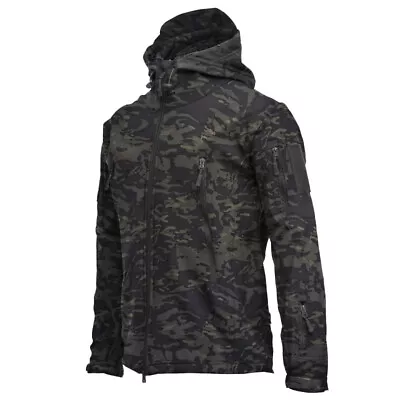 Buy Mens Tactical Coat Combat Waterproof Jacket Winter Warm Hooded Outdoor Jacket • 23.99£