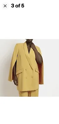 Buy River Island Womens Blazer Plus Size Orange Cape Casual  Jacket Sz 18 &20  • 30£
