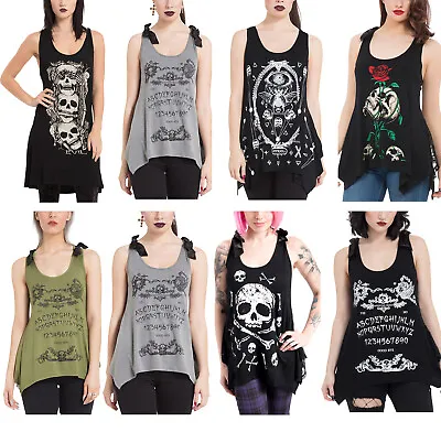 Buy Womens Tank Tops Vest Tshirt Punk Gothic Sweatshirts Alternative Goth S To XL • 13.50£