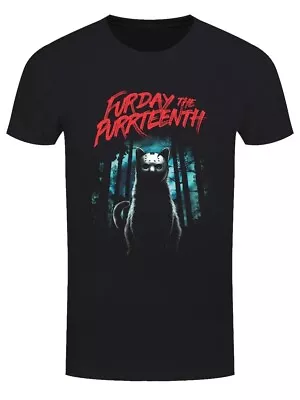 Buy Furrday The Purrteenth (Friday The 13th) Black Horror Film T-shirt Cat Lovers • 17.99£