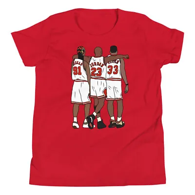 Buy Kid's YOUTH T-Shirt Rodman, MJ & Scottie • 19.65£