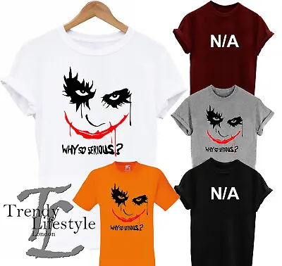 Buy Halloween The Joker Heath Ledger Batman Why So Serious Print Unisex T-shirt • 7.99£