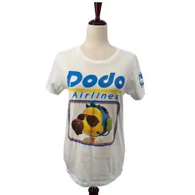 Buy Animal Crossing S Dodo Airlines Graphic T Shirt Short Sleeves Crew Neck White • 9.41£