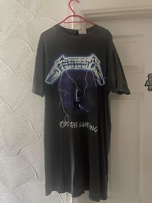 Buy H&M Metallica T-shirt Dress XS Oversized Fit  • 6£