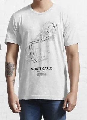 Buy Monte Carlo Track Map T Shirt - Grand Prix T Shirt %100 Premium Cotton • 12.95£