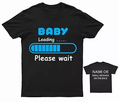 Buy Baby Loading Please Wait T-shirt Pregnancy Announcement Expecting Baby Bump • 12.95£