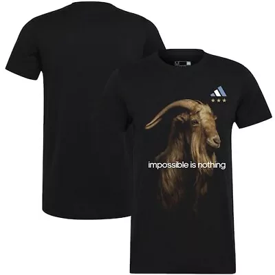 Buy Argentina Messi GOAT T-Shirt - Black • 25.47£