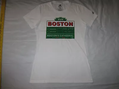 Buy Boston Marathon T Shirt New Balance Women's Medium Ladies Boylston Cathedral • 19.30£