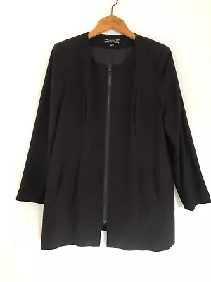 Buy Joanna Hope Jacket Black Size 16 Zip Fastening Blazer Pockets VGC Coat Occasion • 16.14£