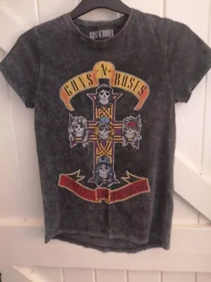 Buy Ladies Guns N Roses T Shirt Size 12 Medium  • 9.95£