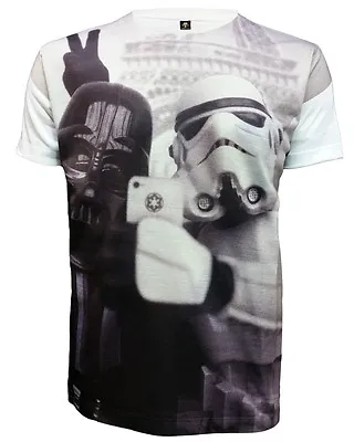 Buy Darth Vader Stormtrooper Selfie T-Shirt - Funny Star Wars Mens Top/Tee • 11.95£
