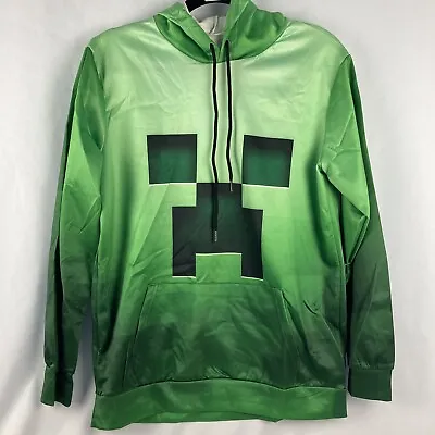 Buy Green Pullover Hoodie 3D Printed Mine Game Creeper Youth Size XL • 14.47£