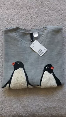 Buy H&M Womens Penguin Christmas Jumper Size S Pre-Owned But Unused • 5.99£