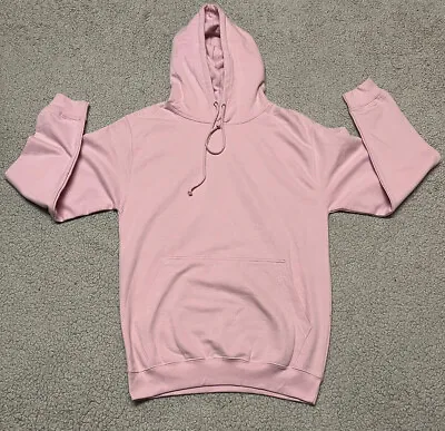 Buy Just Hoods Awdis Womens Hooded Hoodie Ladies Pink Front Pockets Pullover Size S • 12.91£