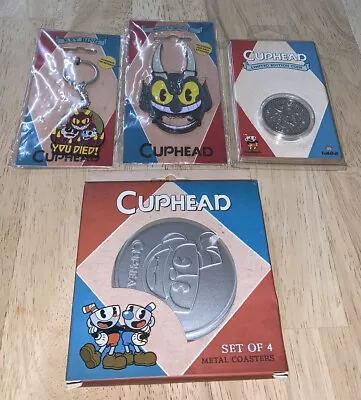 Buy Cuphead Merch Bundle Coin/Coasters/Keychain/Bottle Opener • 10.99£