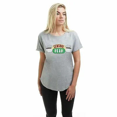 Buy Official Friends Ladies Central Perk Fashion T-Shirt Sports Grey S - XL • 13.99£