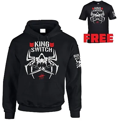 Buy King Switch Bullet Club Njpw Wrestler Hoodie Hood Sweatshirt+**free Tee** • 26.99£